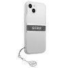 Guess GUHCP13SKB4GGR iPhone 13 mini 5,4 Transparent hardcase 4G Grey Strap Charm